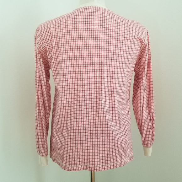 L.L. Bean Kids Red Patterned Henley Shirt - Picture 4 of 10